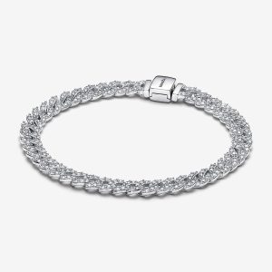 Pandora Timeless Pavé Corrente Cubana Bracelete