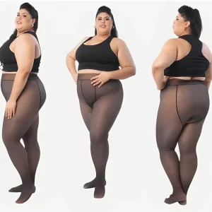 Meia Calça Plus Size Forrada Fio 80