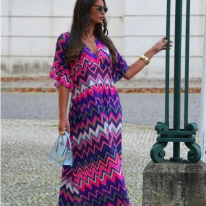 Vestido Manga Larga Cós Elástico