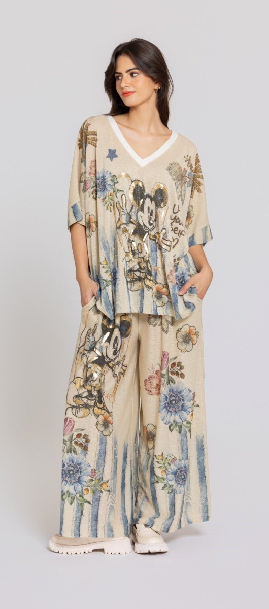 Pantalona C/ Lurex Mickey Mouse