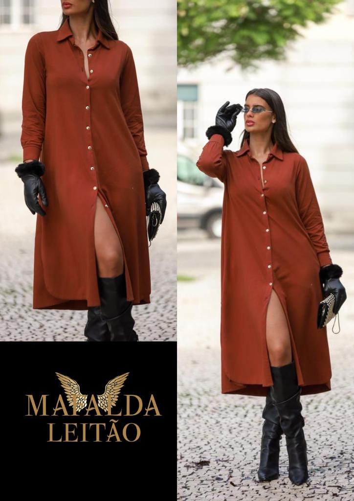 Vestido Camiseiro Comprido - Image 4