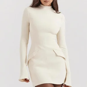 Vestido Curto Manga Longa Kayla